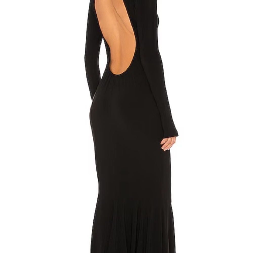 Norma Kamala Turtle Open Back Fishtail Gown